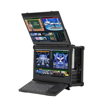 17.3 inch Dual-screen rugged portable computer chassis for live streaming（EPC-830U）